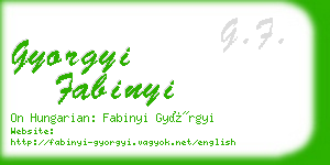 gyorgyi fabinyi business card